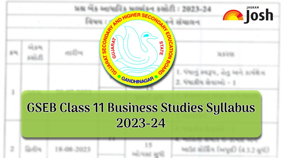 GSEB Class 11 Business Studies Syllabus 2023-24, Download In PDF