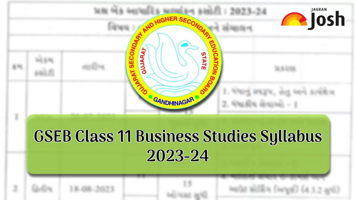 Download GSEB Class 11 Business Studies Syllabus 2023-24 in PDF