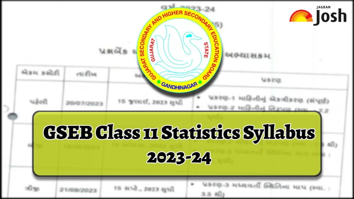 Download GSEB Class 11 Statistics Syllabus 2023-24 in PDF