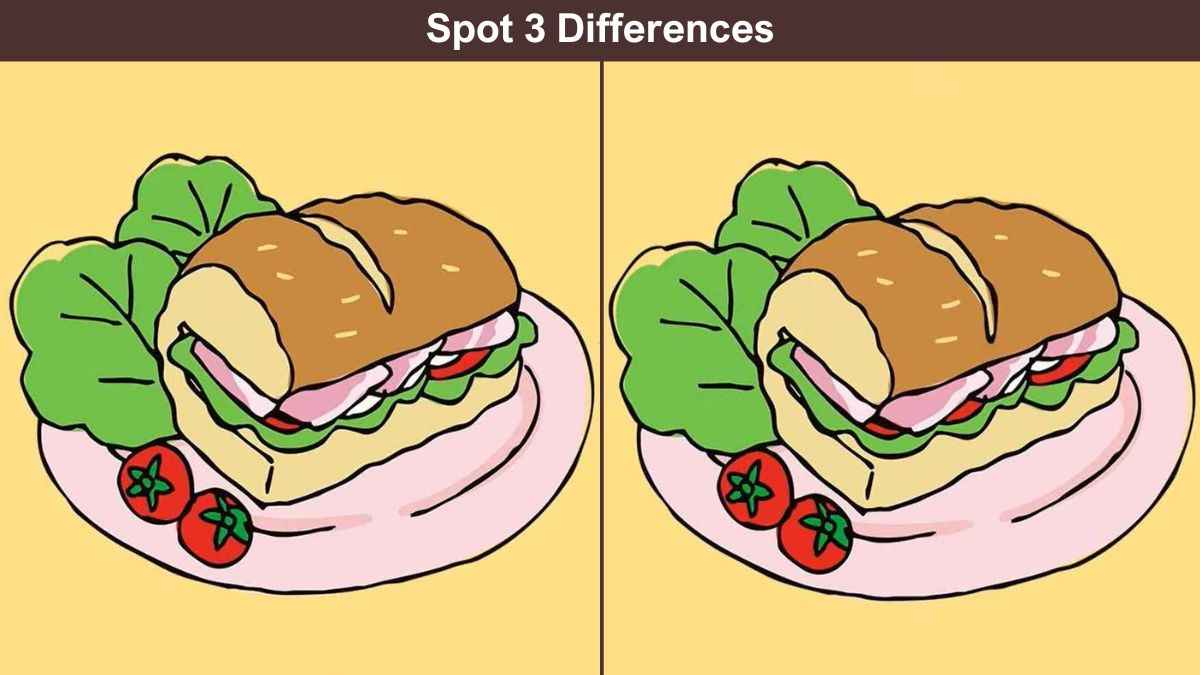 Spot 3 differences between the veg sub pictures in 11 seconds!