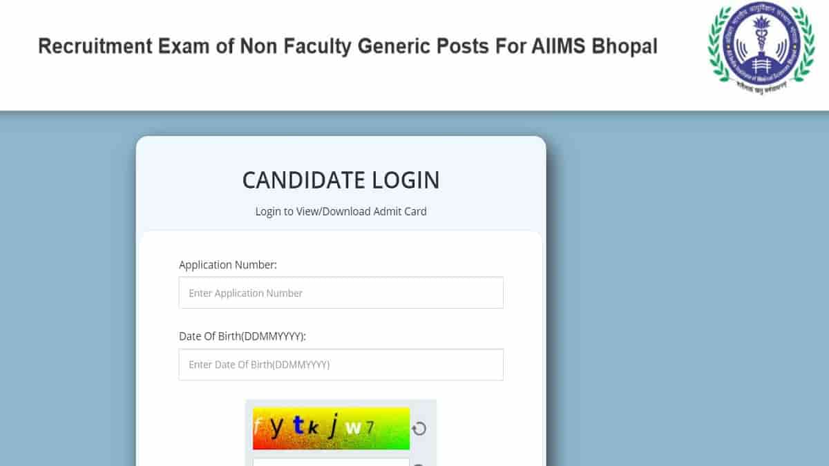 AIIMS Bhopal Admit Card 2023 OUT: Download Group C Call Letter at aiimsbhopal.edu.in