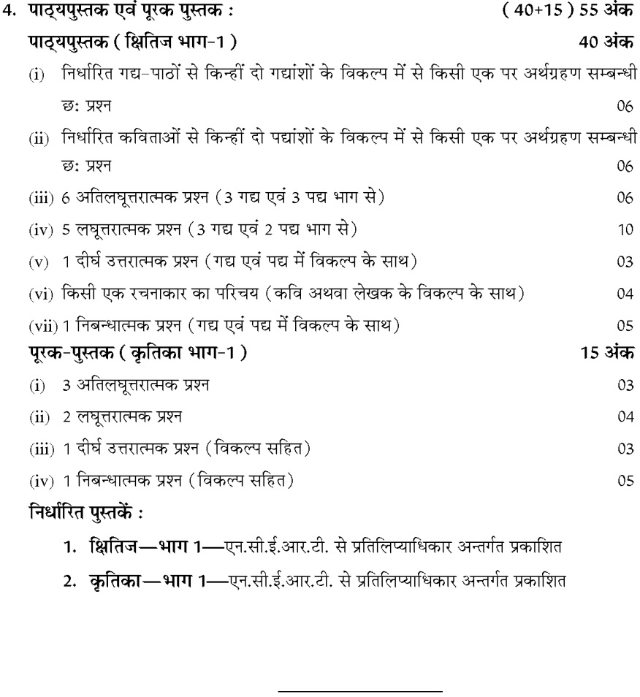 RBSE Class 9 Hindi Syllabus 2024, Download In PDF