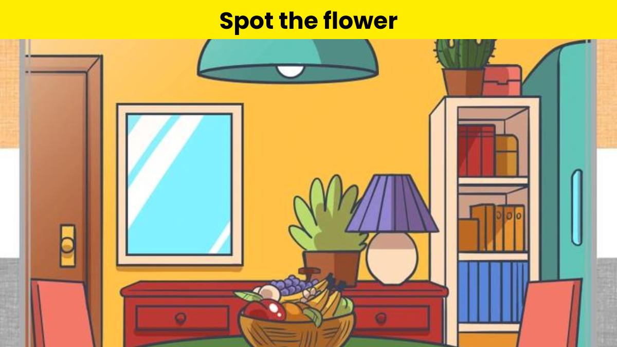 You are an incredible observer if you can spot the flower hidden in the living room within 7 seconds. 