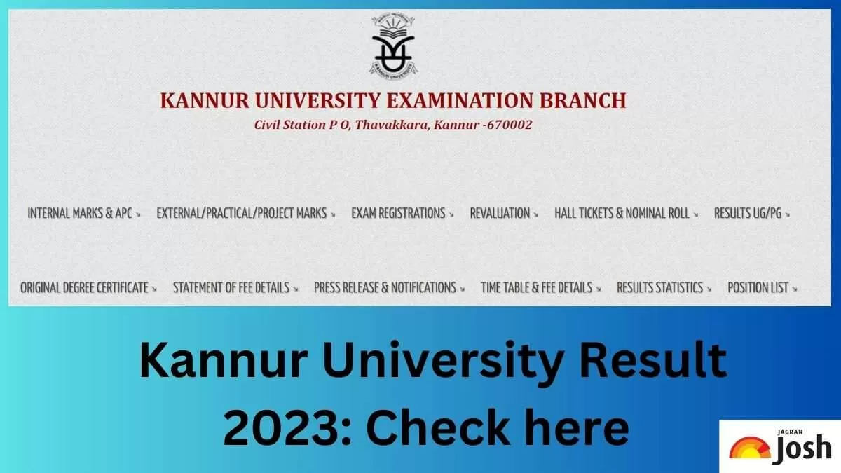 Kannur University PG Result 2023 OUT At Kannuruniversity.ac.in: Direct ...