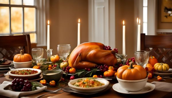 Where did the pilgrims have their first thanksgiving