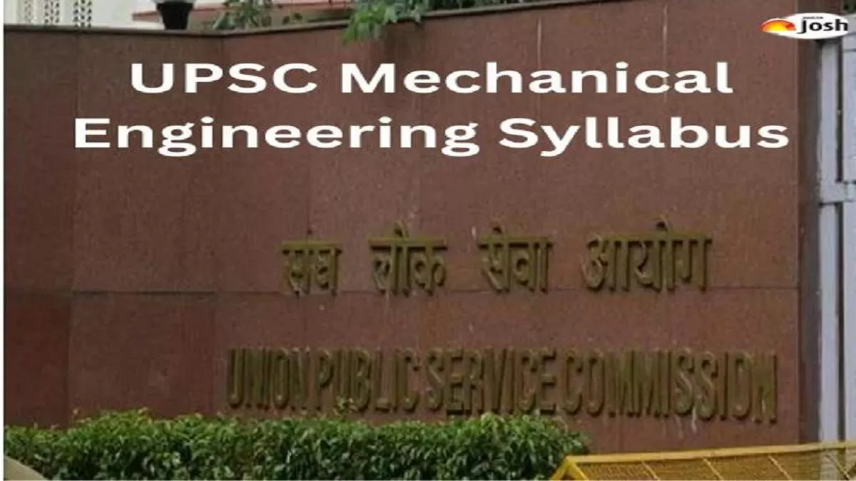 UPSC Mechanical Engineering Syllabus PDF