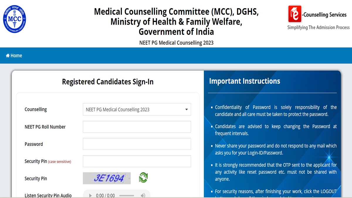 NEET PG special stray vacancy registratio choice filling closes today