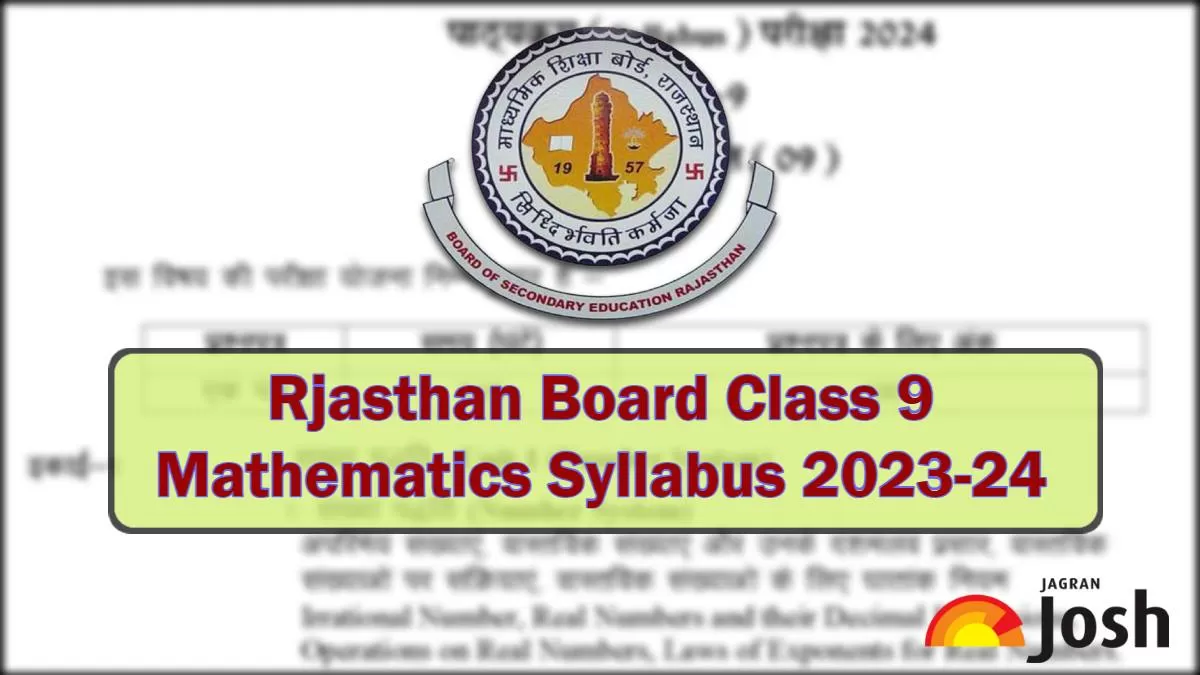 Download RBSE Class 9 Maths Syllabus 2024 in PDF Here