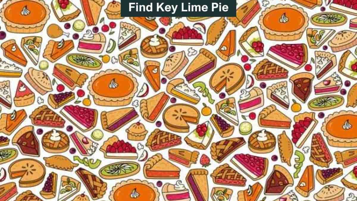People with 20/20 vision can spot a key lime pie among the Thanksgiving treats in 6 seconds!