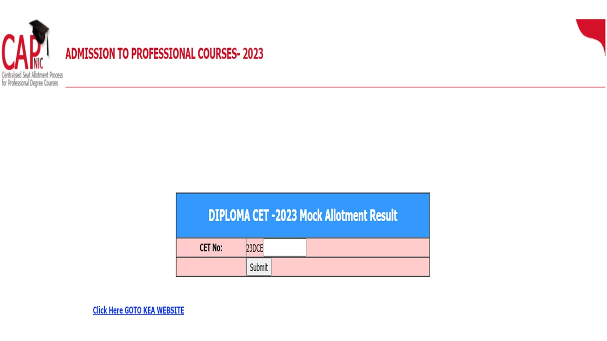 Karnataka DCET 2023 Mock Result Out