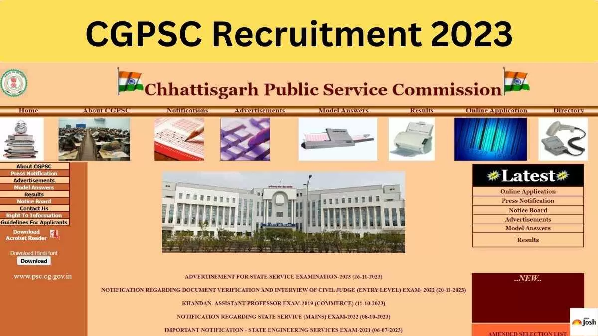 CGPSC State Services Exam 2023 Notification Out For 242 Posts, Register ...