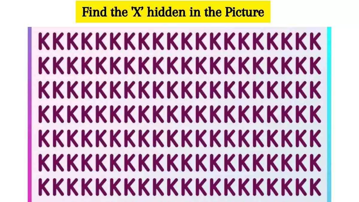 Vision Test: Can You Find The X Hidden Among K's In Less Than 5 Seconds?