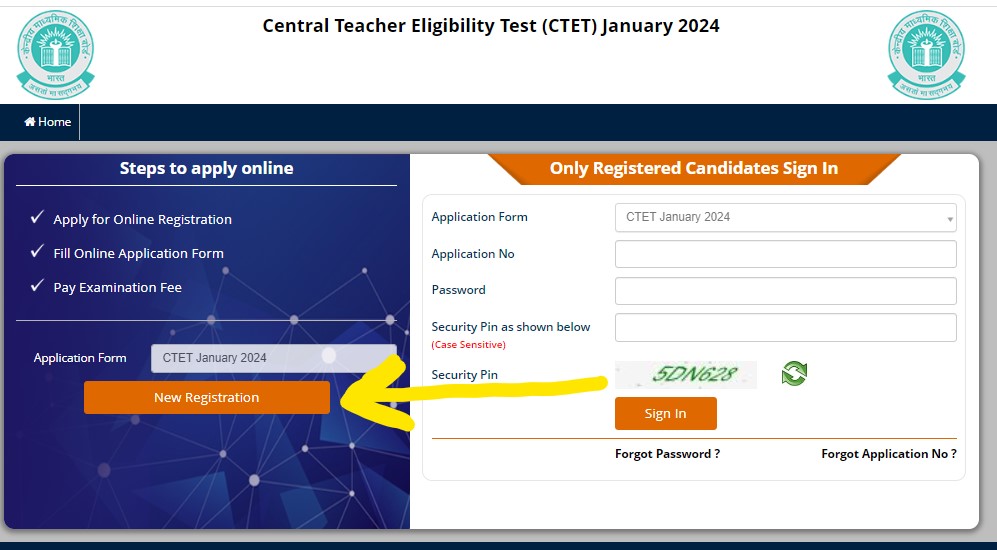 Here is the CTET apply online link 2023
