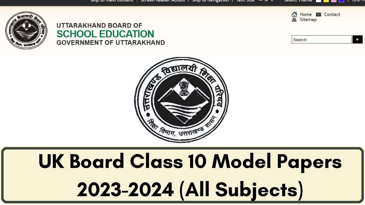 Get direct link to download Class 10 Model paper for UK Board