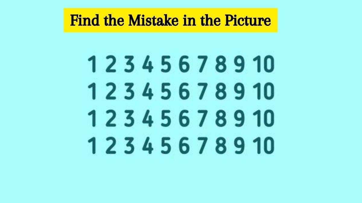 Brain Teaser For IQ Test: Can You Find The Mistake In This Picture Within 11 Seconds? Try Your Luck!