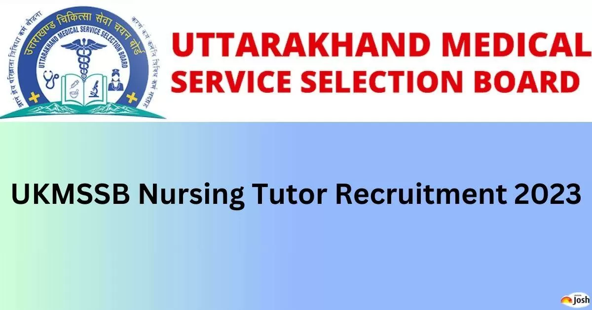 UKMSSC Nursing Tutor Recruitment 2023