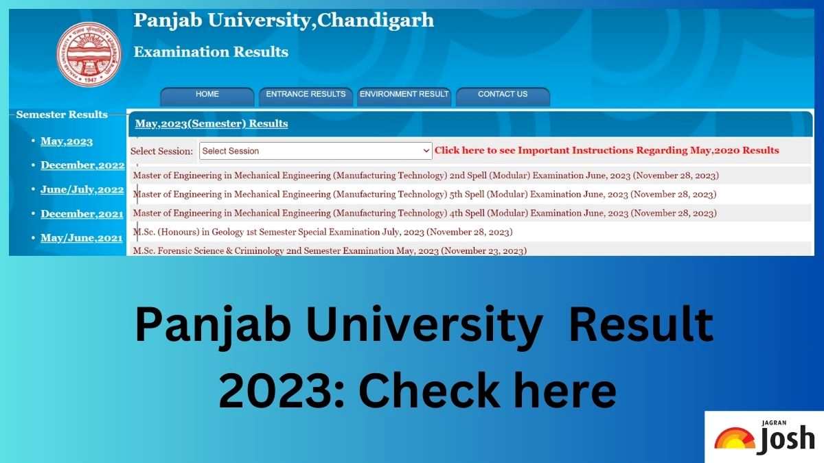 PU Result 2023 OUT: Direct Link to Download UG and PG Punjab University Result at puchd.ac.in