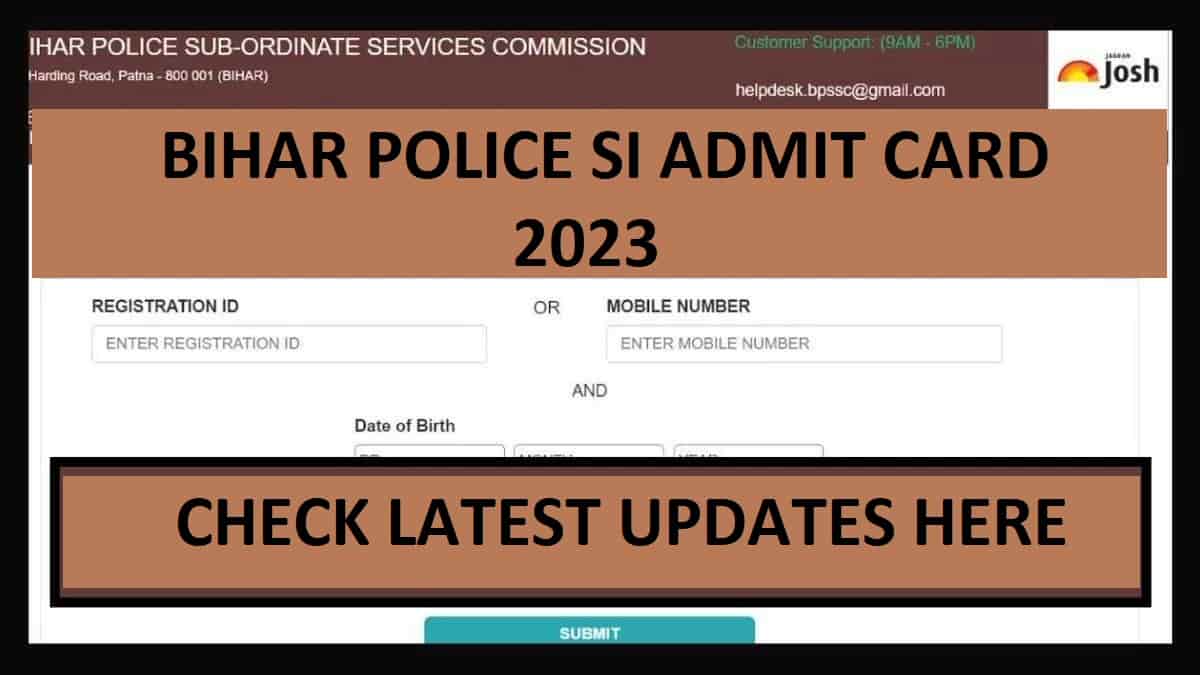 Bihar Police SI Admit Card 2023 OUT on bpssc.bih.nic.in, Download BPSSC Call Letter Here