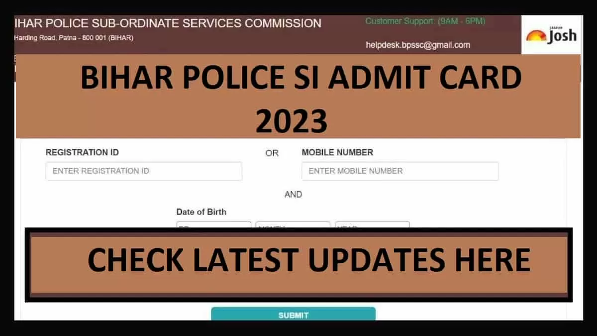 Bihar Police SI Admit Card 2023