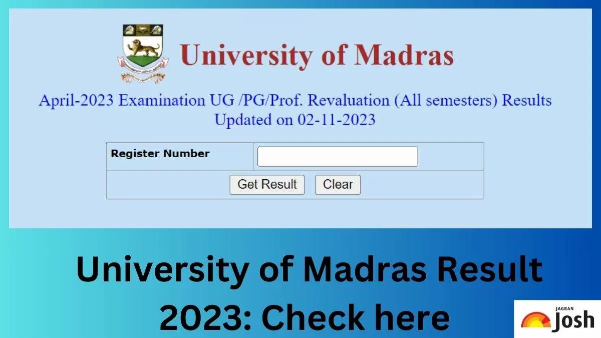 Madras University Result OUT At Unom.ac.in: Direct Link To Download UG ...