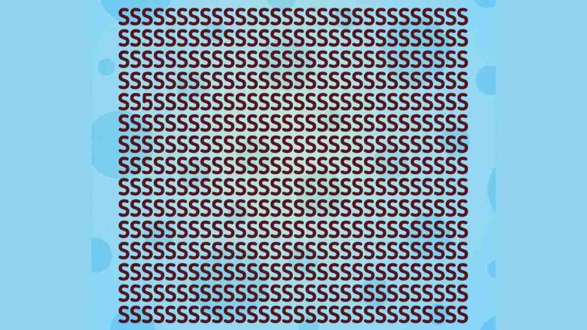 Brain Teaser to Test Your IQ: Can You Spot Number '5' Among the Alphabet 'S' in the Picture within 11 secs?