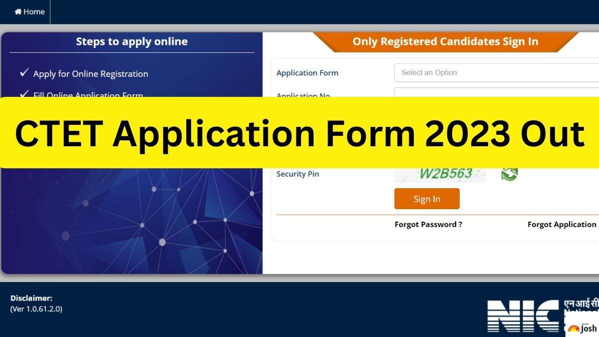 Ctet Application Form Out Direct Link Apply Online At Ctet Nic In