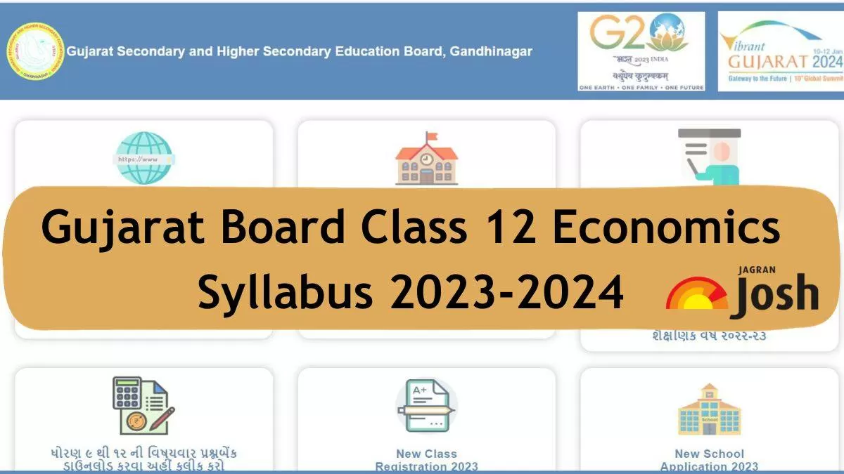 Get here GSEB HSC Economics Syllabus pdf to download