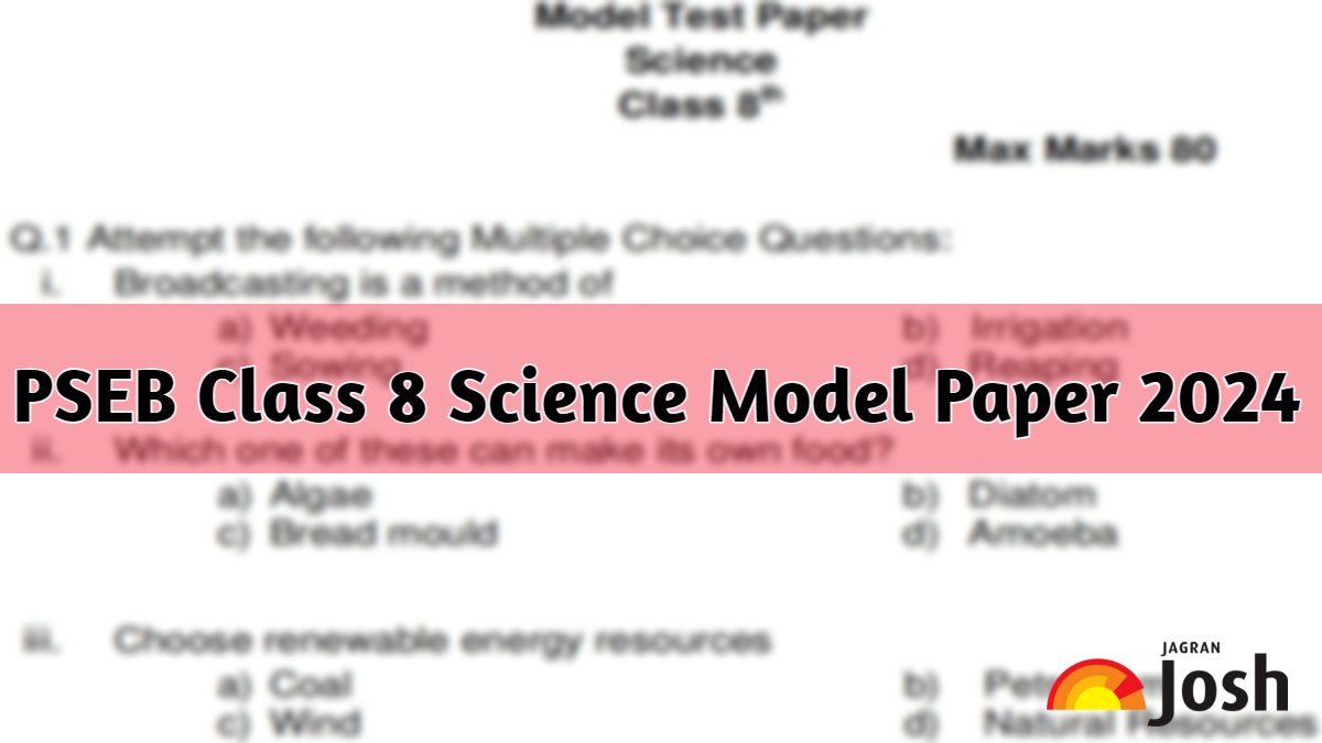 Pseb Class Science Model Test Paper Download Free Pdf