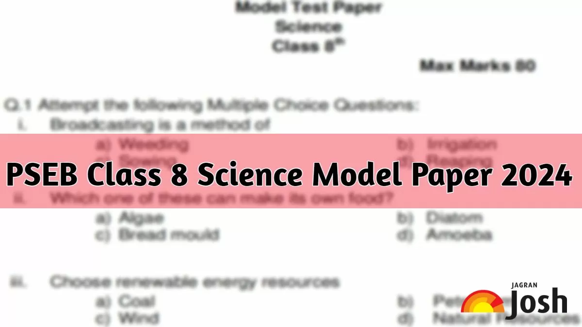 PSEB Class 8 Science Model Test Paper 2024: Download FREE PDF