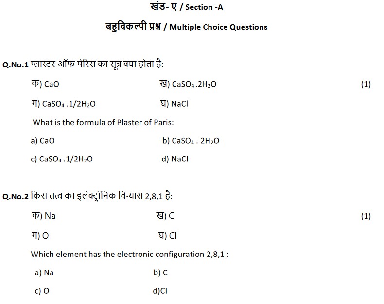 Get direct link to download Class 10 Science Model paper for HP Board