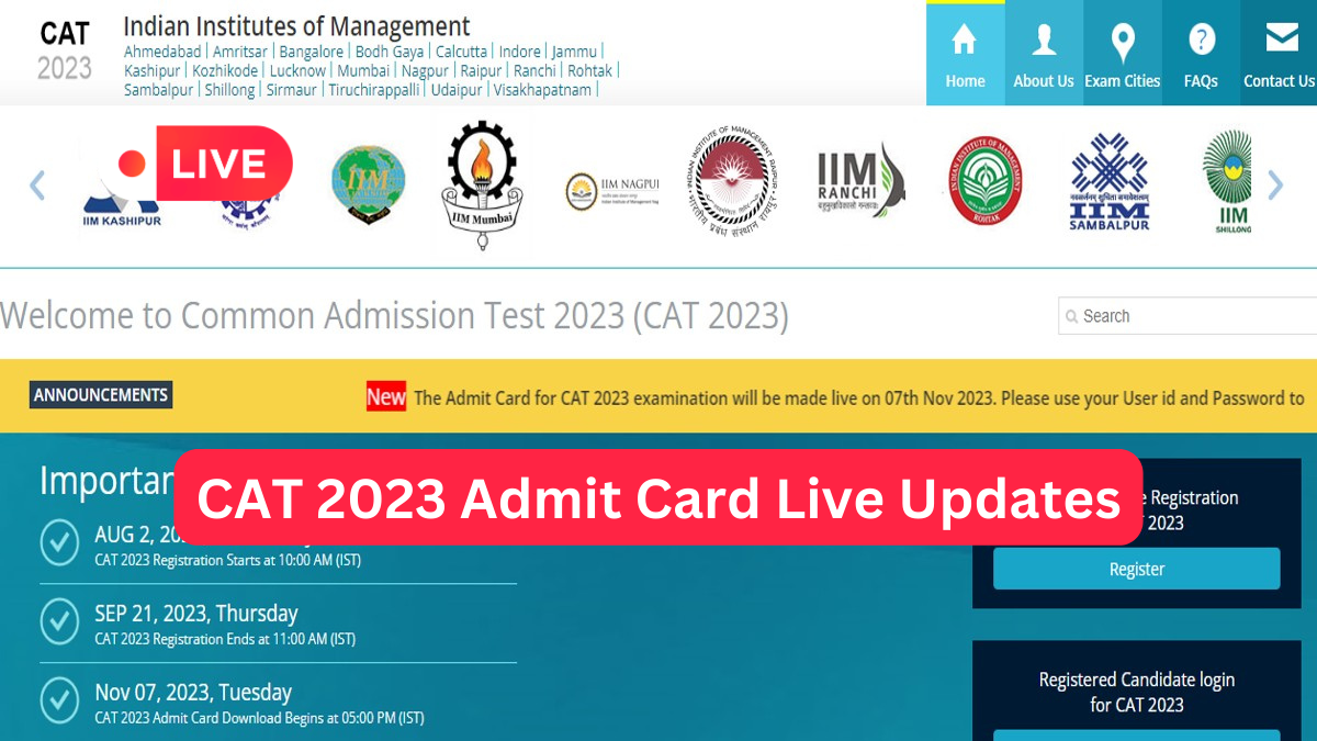 CAT 2023 Admit Card Live Updates: IIM CAT Admit Card To Be Released Tomorrow, Check Latest Update Here - Vimarsana News