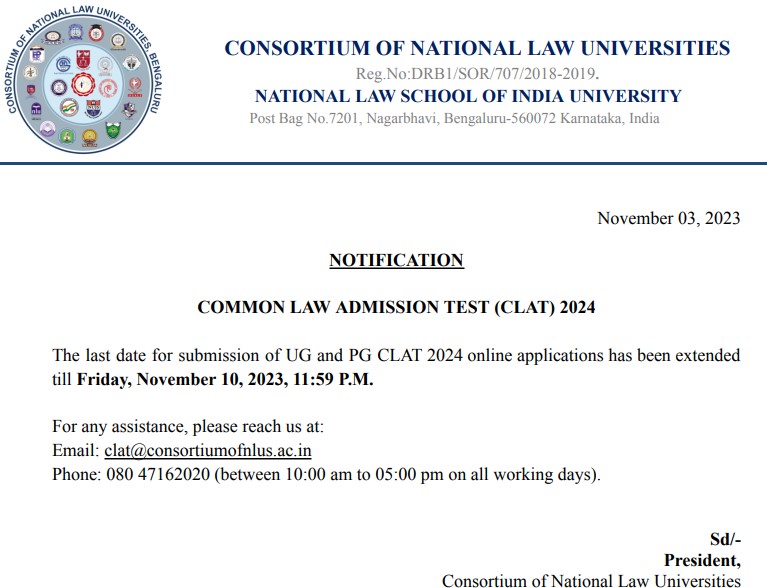 CLAT 2024 Registration Last Date (Extended), Link, Fee, Documents to