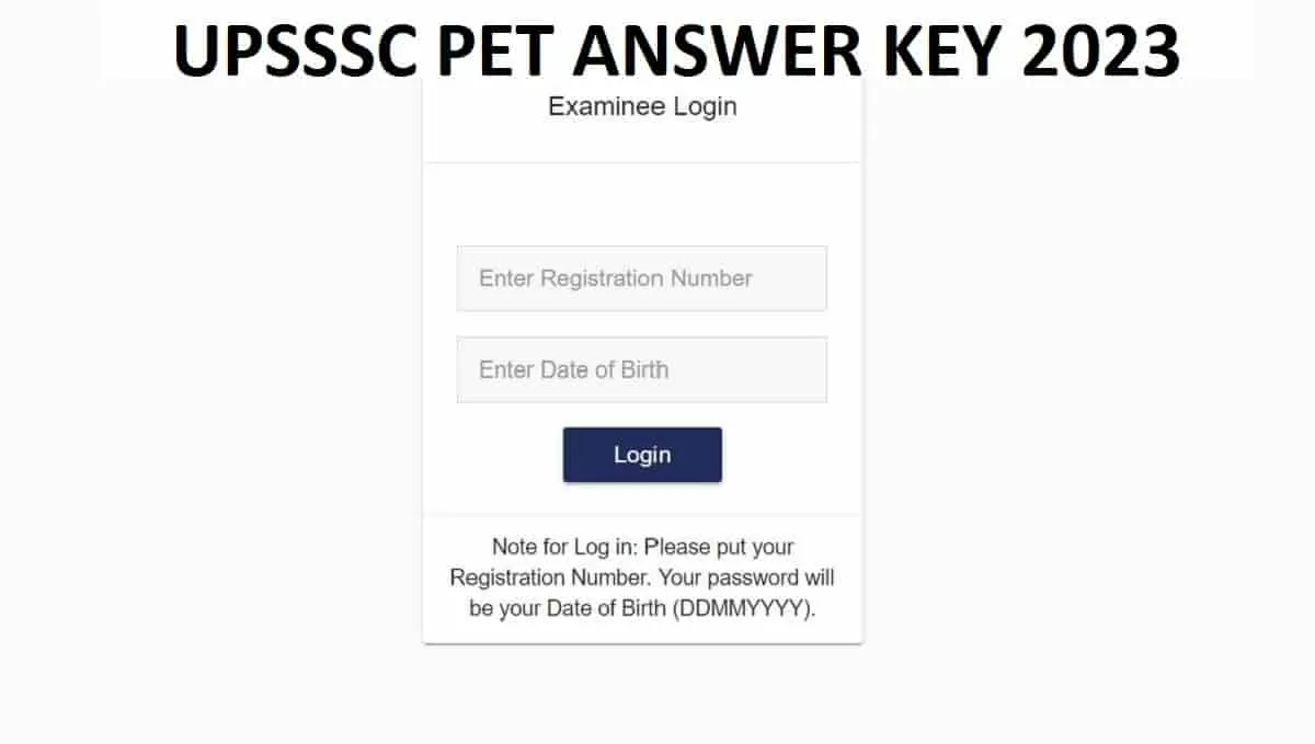 UPSSSC PET Answer Key 2023 OUT At Upsssc.gov.in: Download Link For UP ...