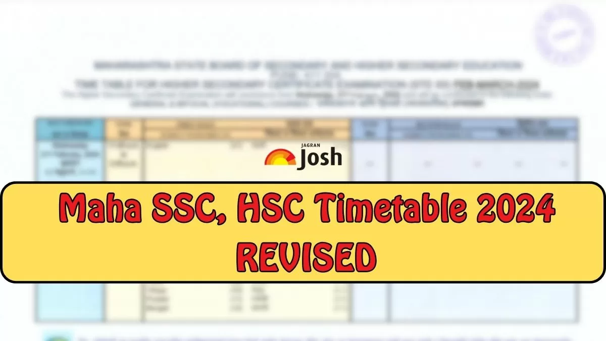 Maharashtra Board Time Table 2024 Released Download Revised MSBSHSE