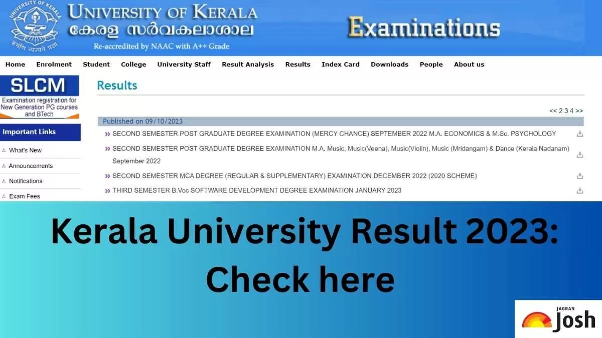Check out the direct link to download University of Kerala Result 2023 PDF here.