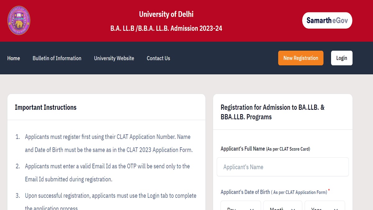 DU Five Year LLB Admission 2023 Applications Close Today, Get Direct ...