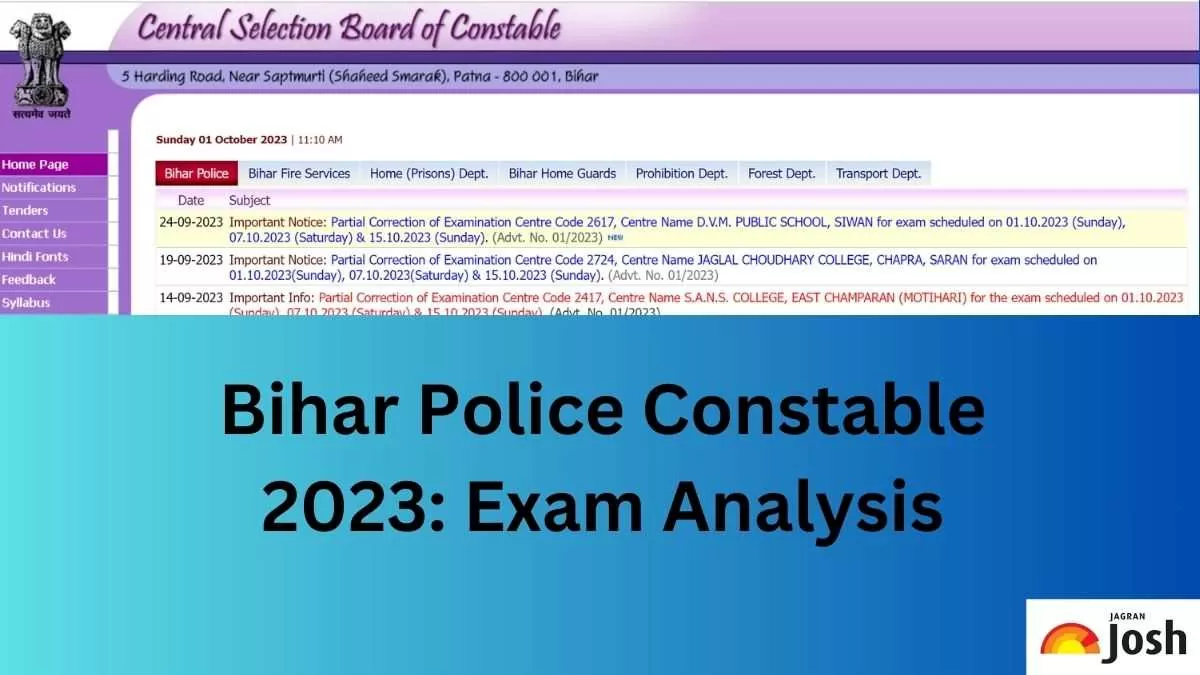 Bihar Police Constable 2023: Exam Analysis