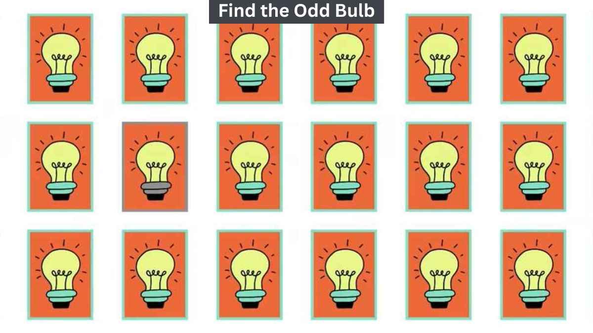 Optical Illusion to Test Your Vision: The sharpest eyes can find the odd bulb in 3 seconds!