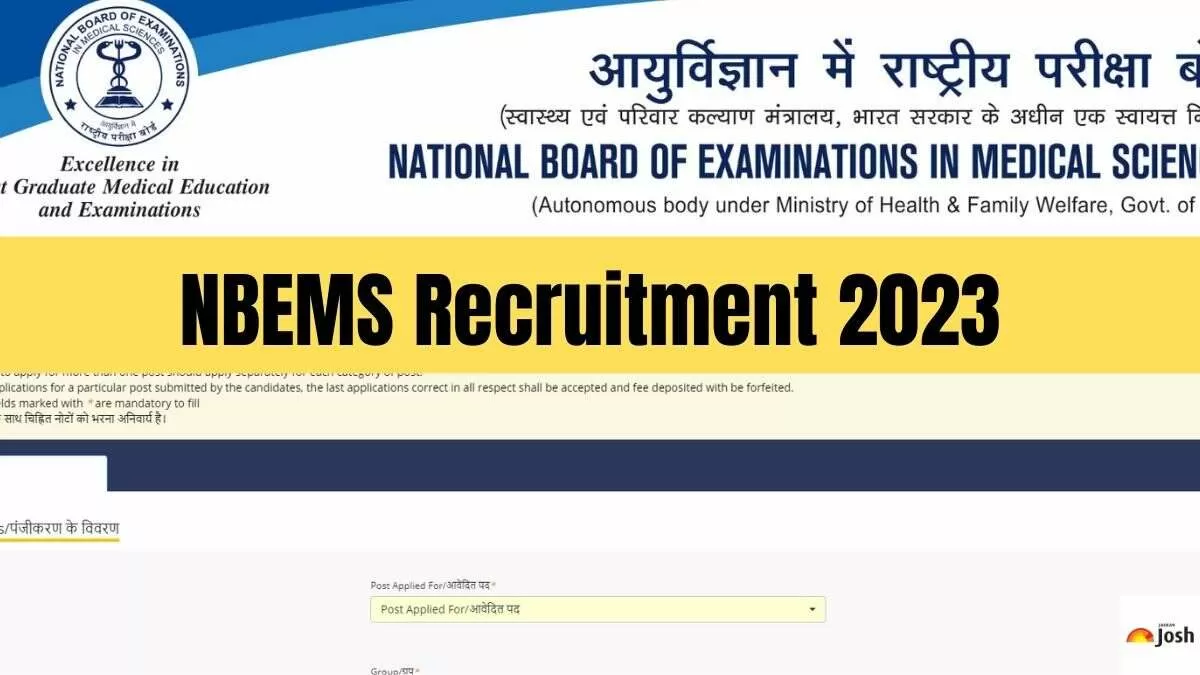 Get all the details regarding NBEMS Recruitment 2023 here.