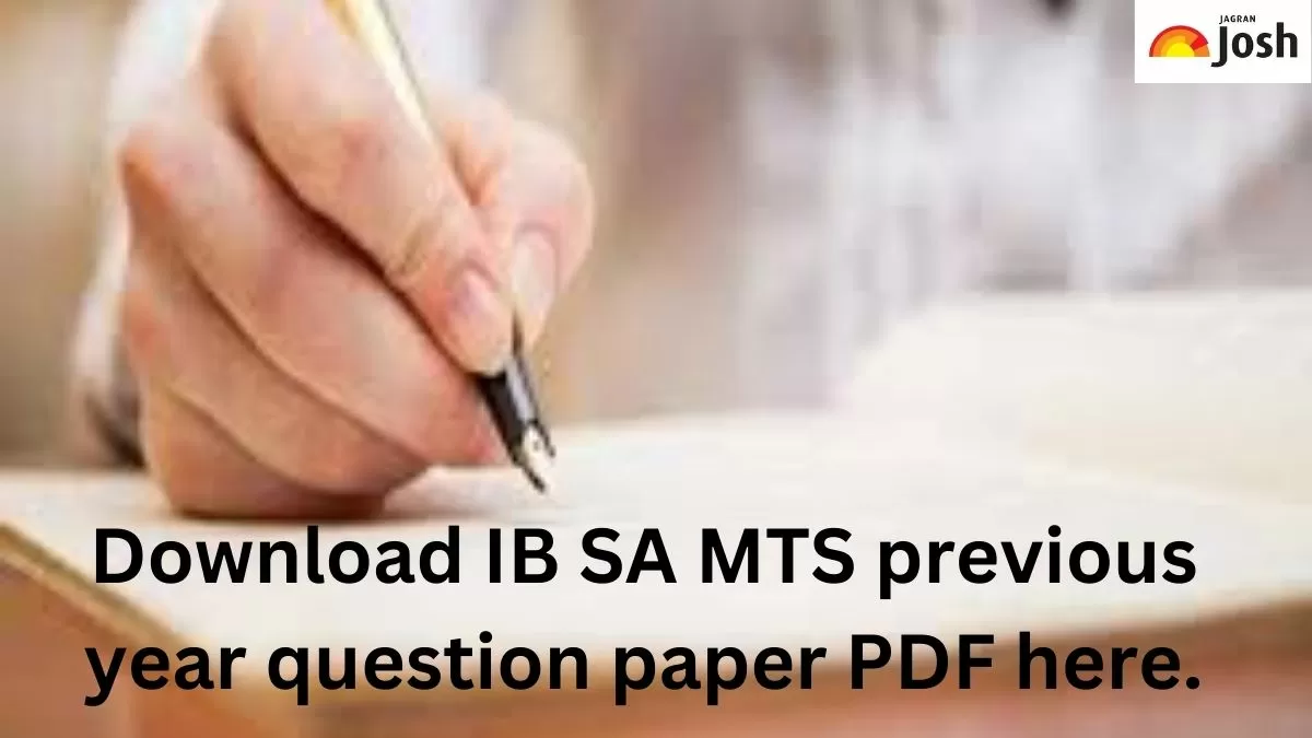 Direct link to download IB SA MTS Previous Year Question Paper PDF here.