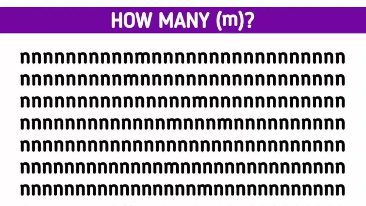 Brain Teaser to Test Your IQ: How Many Letters 'm' Can You Spot Among the  Alphabet 'n' in Picture within 11 secs?