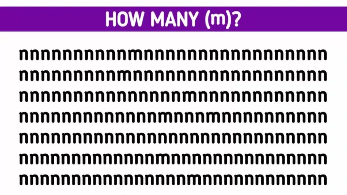 Brain Teaser To Test Your Iq How Many Letters M Can You Spot Among The Alphabet N In