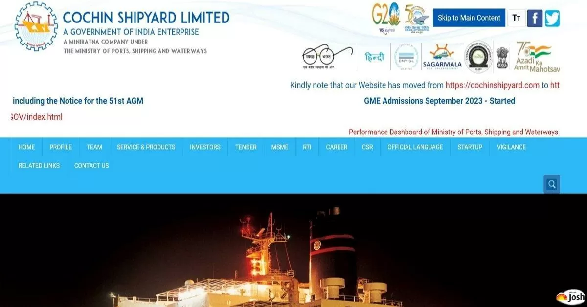 Cochin Shipyard Graduate and Technician Apprentoce
