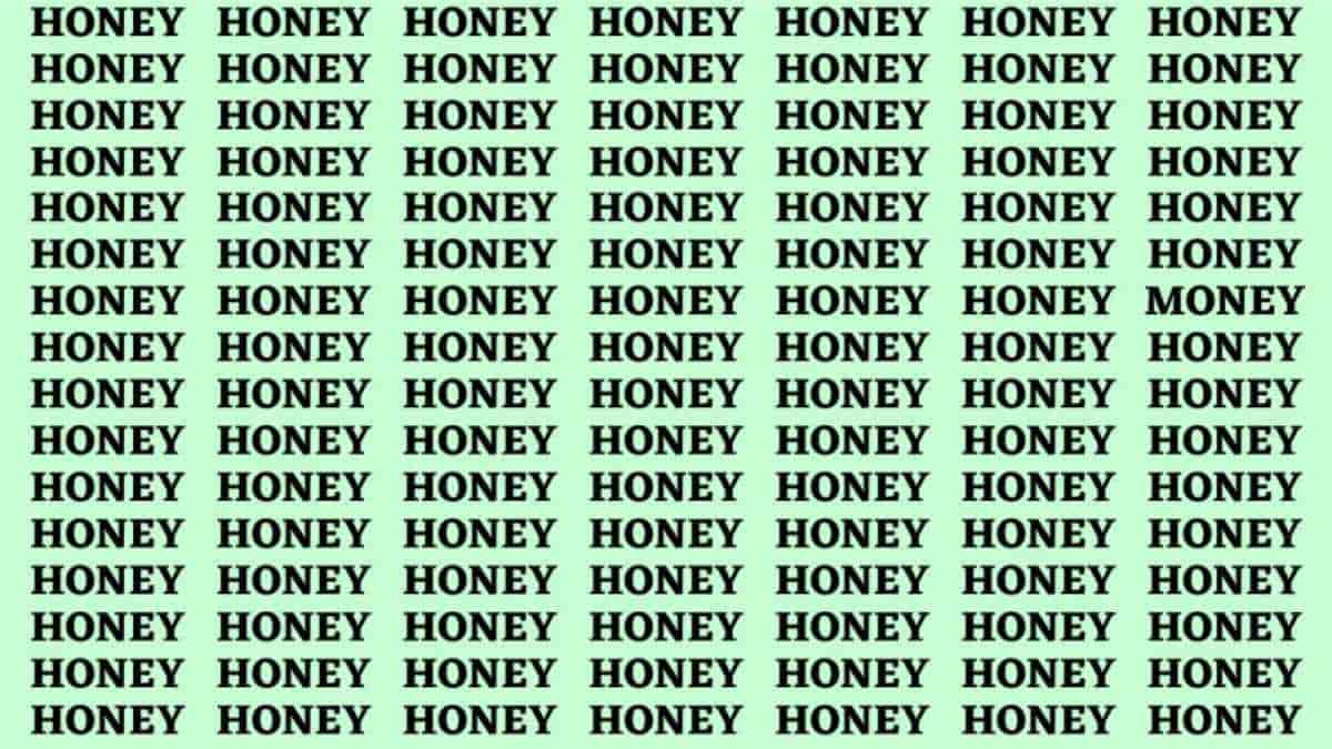 Optical Illusion Visual Skill Test: Can you spot the word “Money” in 6 seconds? 