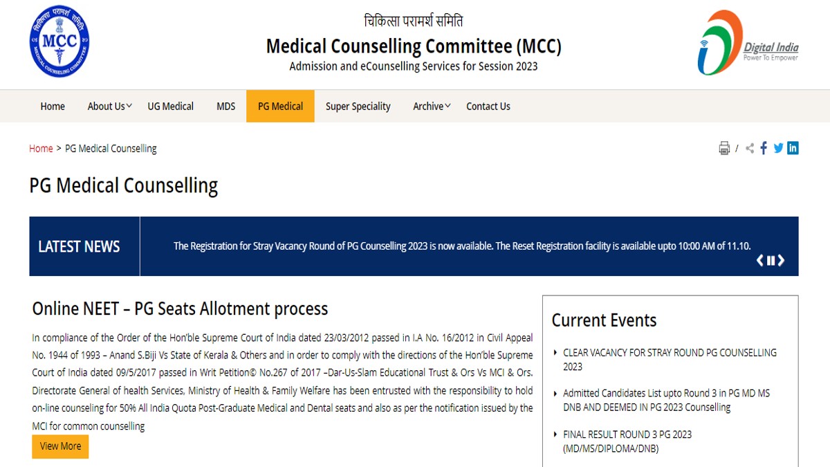 NEET PG Stray Round Result 2023 Today, Get Direct Link To Download Seat Allotment PDF Here - Vimarsana News
