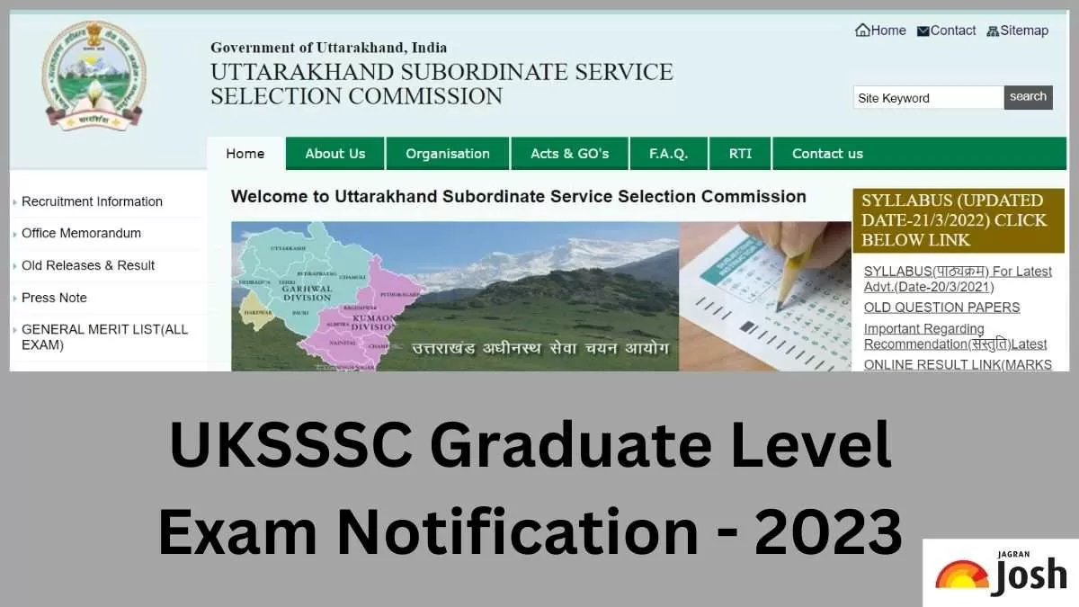 UKSSSC Graduate Level Exam 2023: Check the details