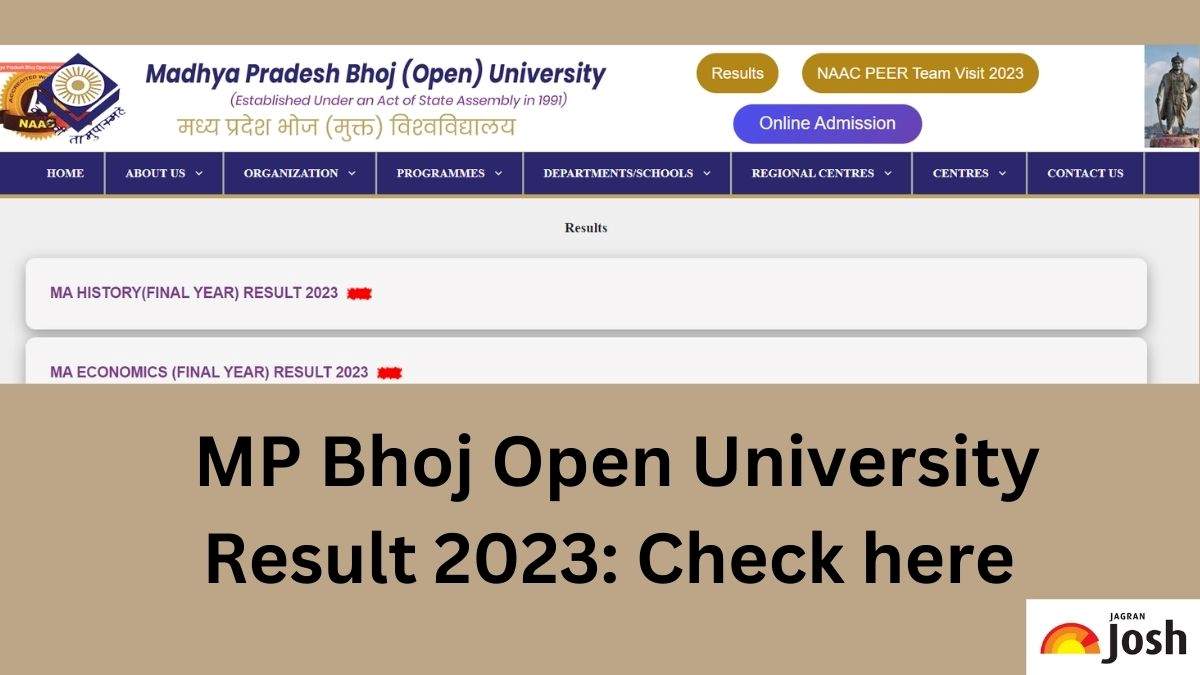 MP Bhoj University Result 2023 OUT: Direct Link To Download PG Result ...