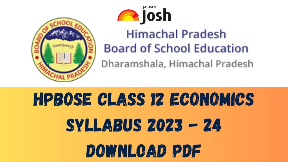 Get here HPBOSE Class 12 Economics Syllabus pdf to download