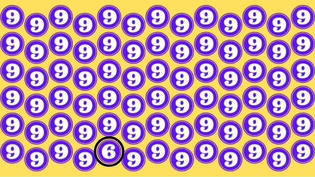 Optical Illusion Iq Test Can You Spot The Number 6 Among 9s In 6 Seconds 