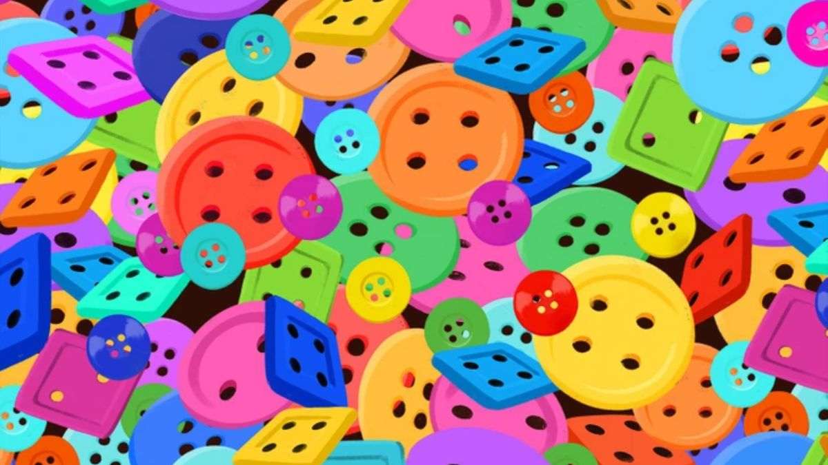 Optical Illusion to Test Your IQ: Only 1% Can Spot the Hidden Dice Among Buttons in Picture within 9 secs!